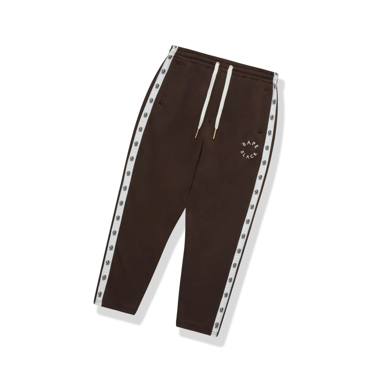 Nohavice A BATHING APE Bape Logo Tracking Long Panske Tmavo Hnedožltý | 8574-BNEMG