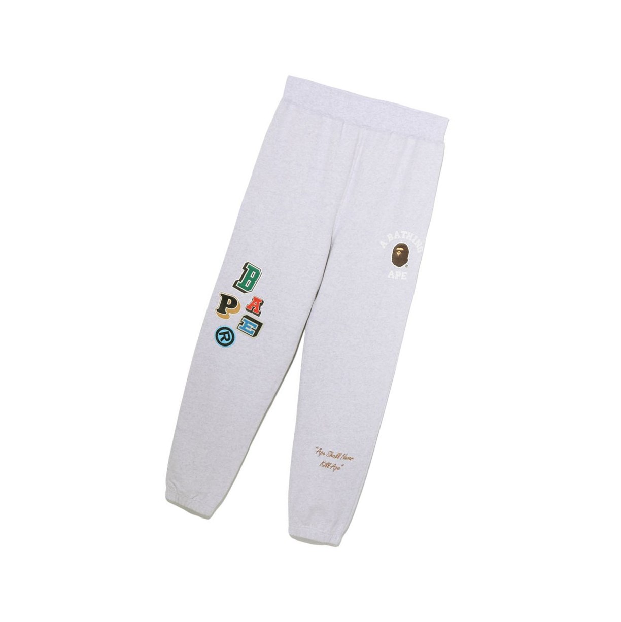 Nohavice A BATHING APE Bape Multi Fonts Long Panske Siva | 9508-CRDWV