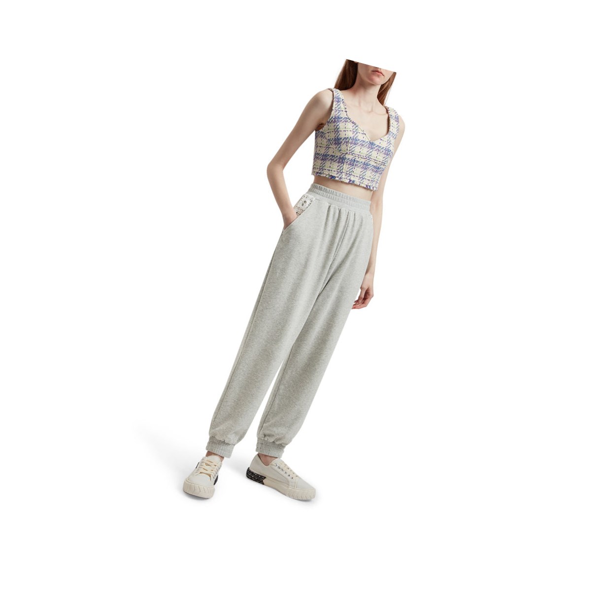 Nohavice A BATHING APE Bape Relaxed Long Damske Siva | 8730-WOIVC