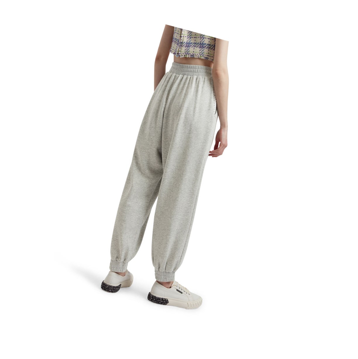 Nohavice A BATHING APE Bape Relaxed Long Damske Siva | 8730-WOIVC