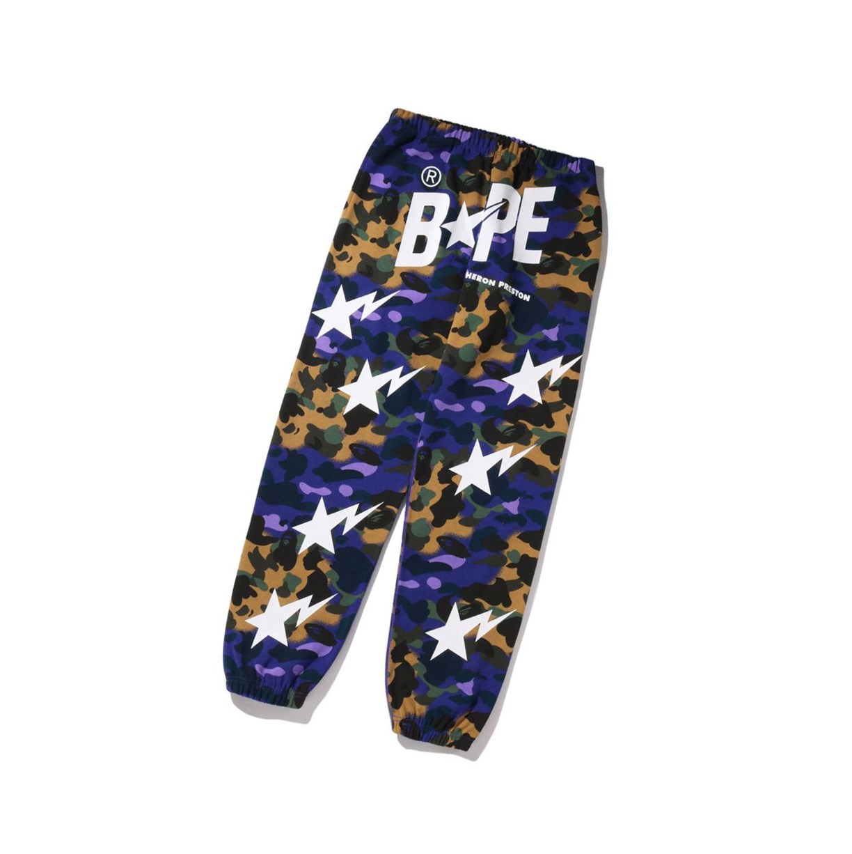Nohavice A BATHING APE Bape X Heron Preston Mix 1st Camo Sweat Panske Nachový | 6042-TIRPM
