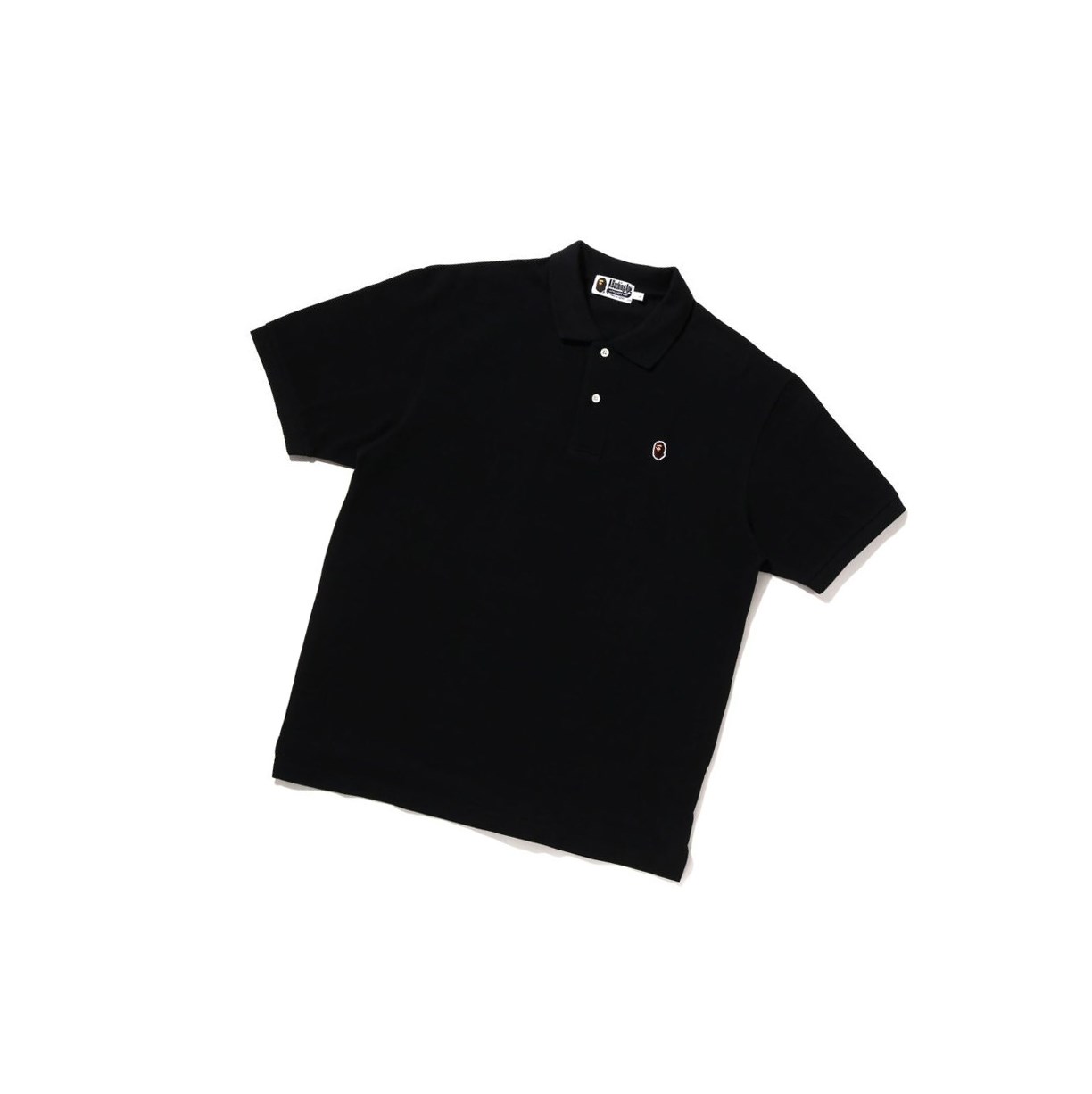 Polo A BATHING APE Bape Ape Head One Point Relaxed Fit Kratke Sleeve Panske Čierne | 4370-SEMQR