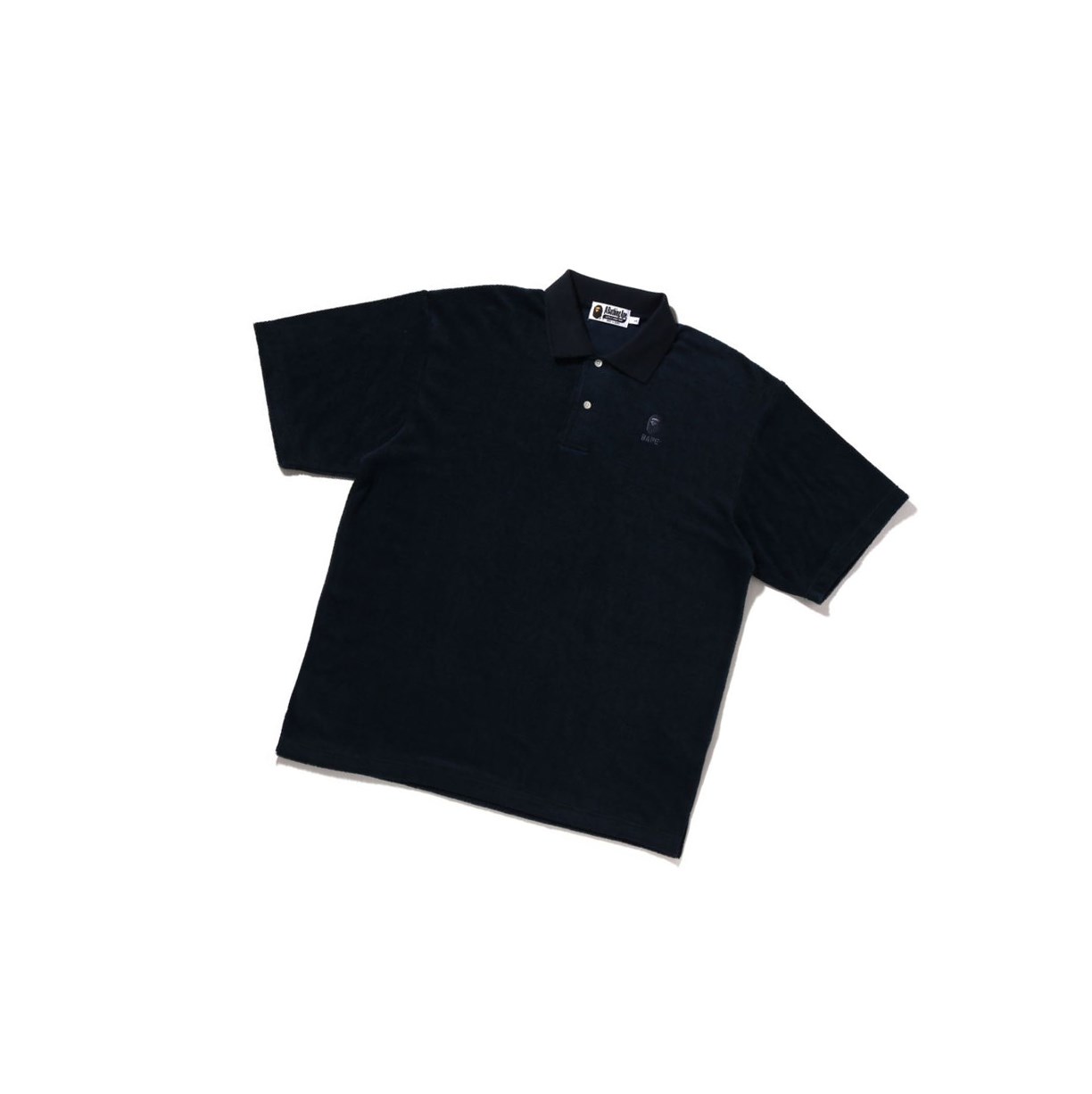 Polo A BATHING APE Bape Ape Head Towelling Kratke Sleeve Panske Modre | 3028-EORUJ