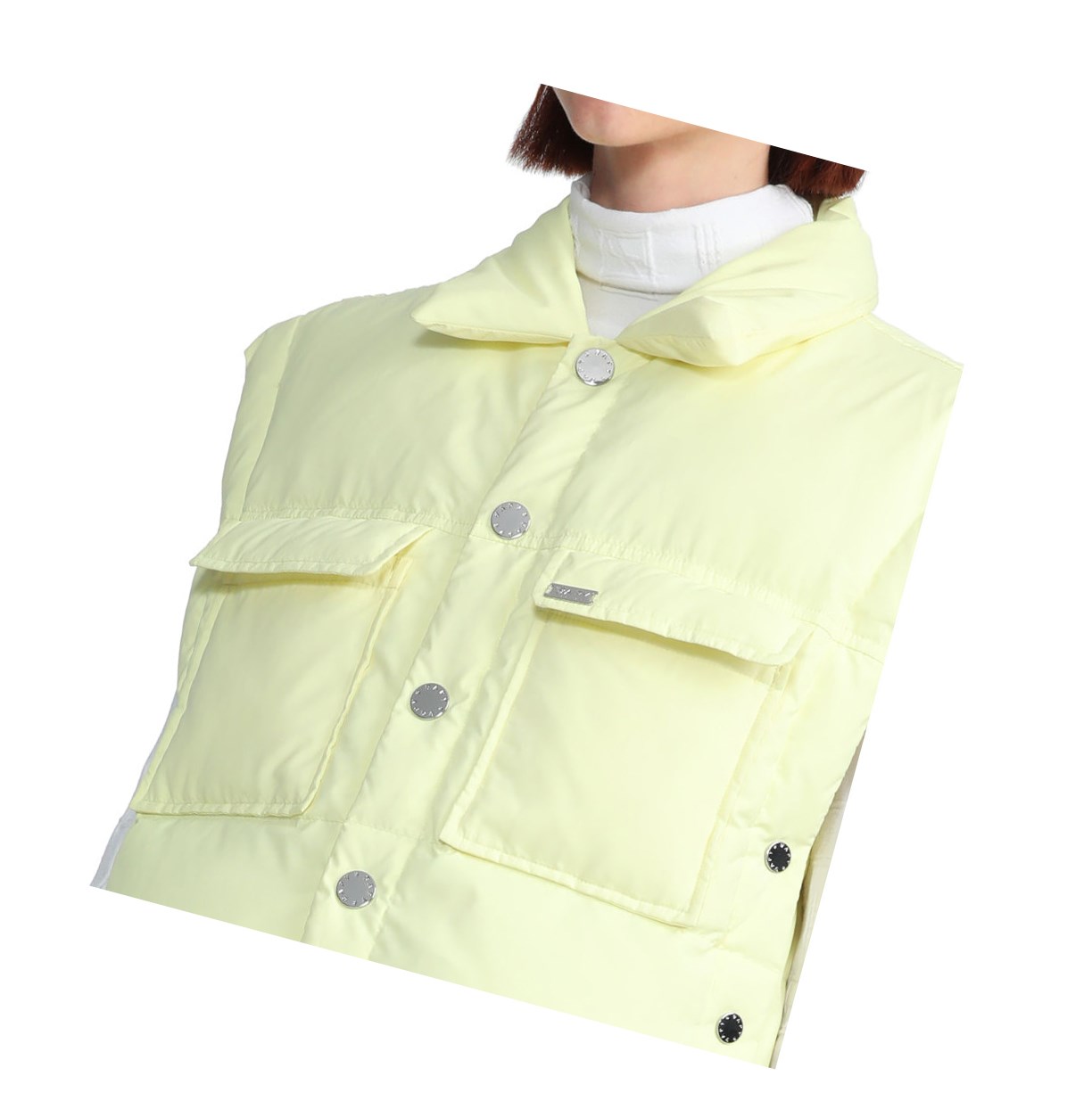 Páperové Bundy A BATHING APE Bape Buttoned Cropped Damske Žlté | 0342-UPBHY