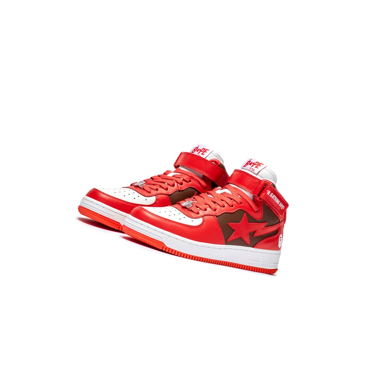 Tenisky A BATHING APE Bape Sta Mi #2 M2 High Panske Červené | 2485-PYDBF
