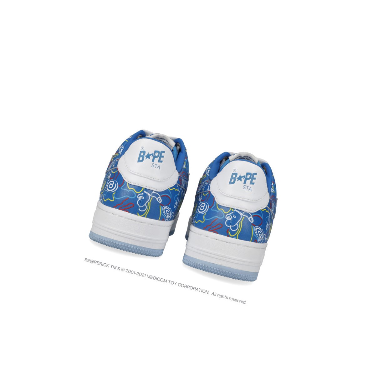 Tenisky A BATHING APE Bape Sta X Medicom Toy Be@r Camo M1 Low Panske Svetlo Modre | 2064-JSLHE