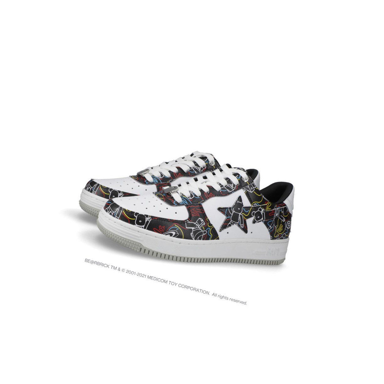 Tenisky A BATHING APE Bape Sta X Medicom Toy Be@r Camo M1 Low Panske Čierne | 8209-UMDBH