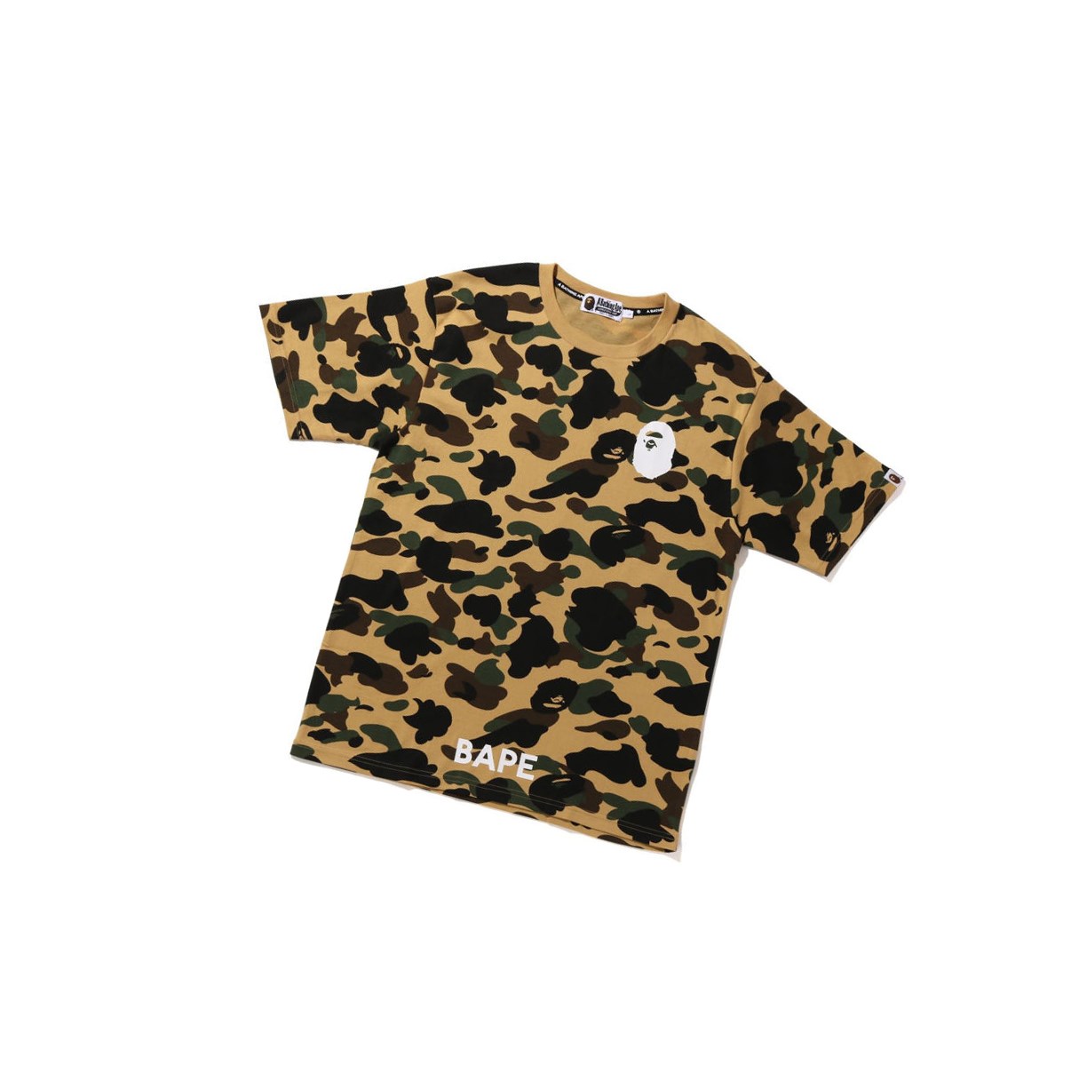 Tricko A BATHING APE Bape 1st Camo Bathing Ape Tee Kratke Sleeve Panske Žlté | 9641-ZHFAY