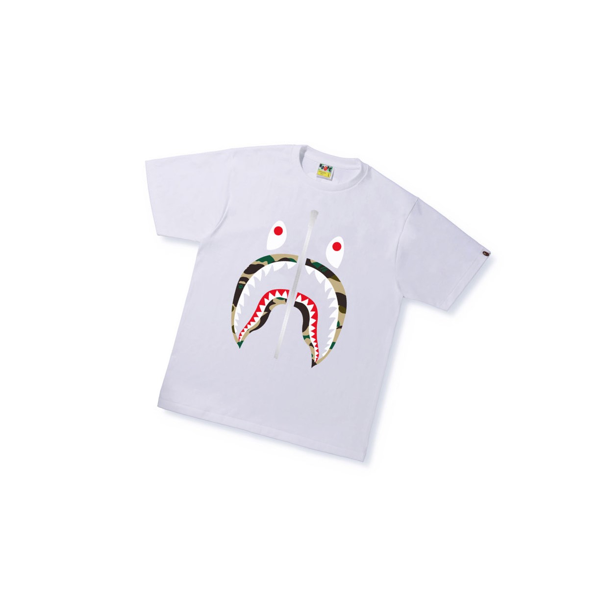 Tricko A BATHING APE Bape 1st Camo Shark Tee Kratke Sleeve Panske Biele | 9106-IWLHB