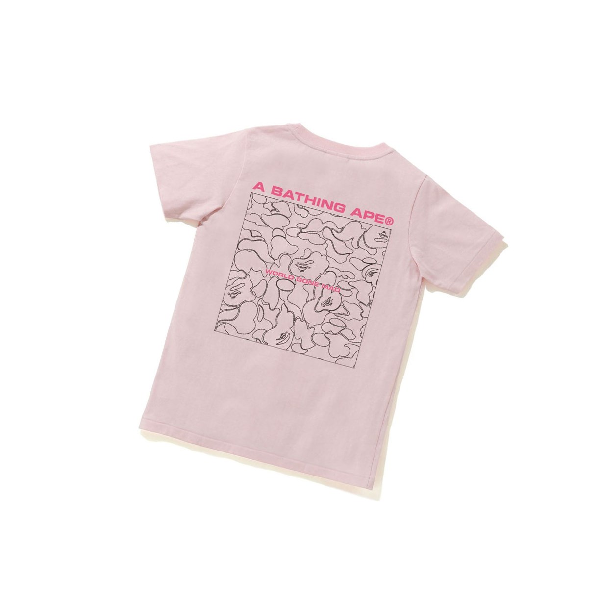 Tricko A BATHING APE Bape A Bathing Ape Line Camo Tee Kratke Sleeve Damske Ruzove | 4615-RGQAS
