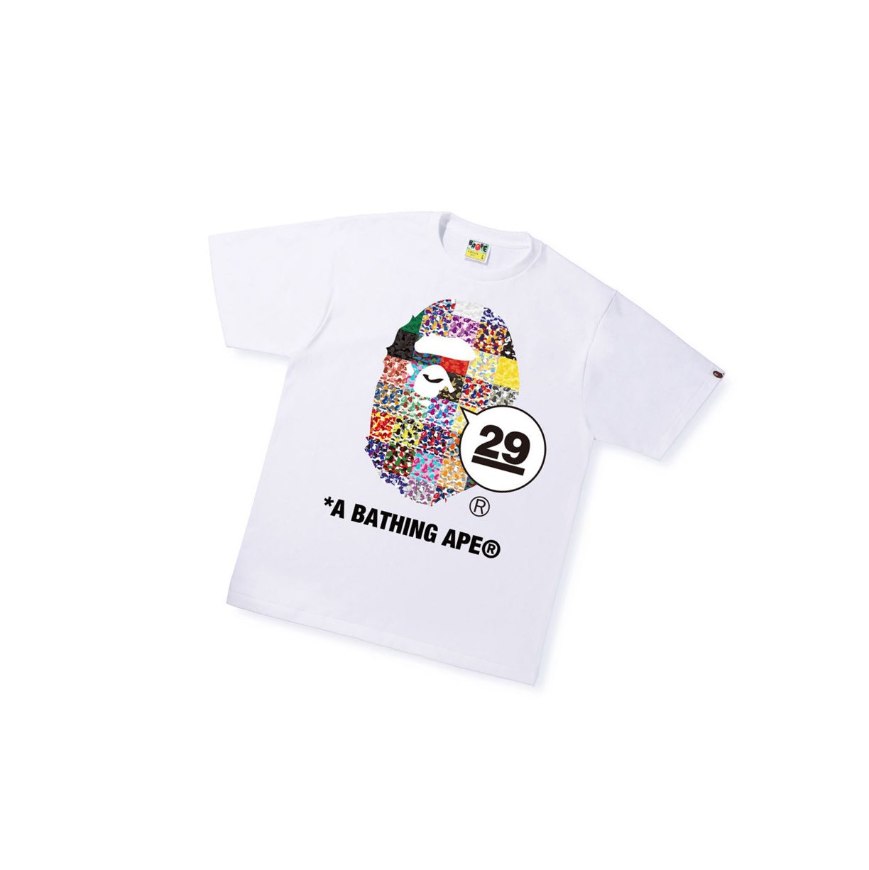 Tricko A BATHING APE Bape A Bathing Ape 29th Anniversary Ape Head Tee Kratke Sleeve Panske Biele | 5248-AHKOD