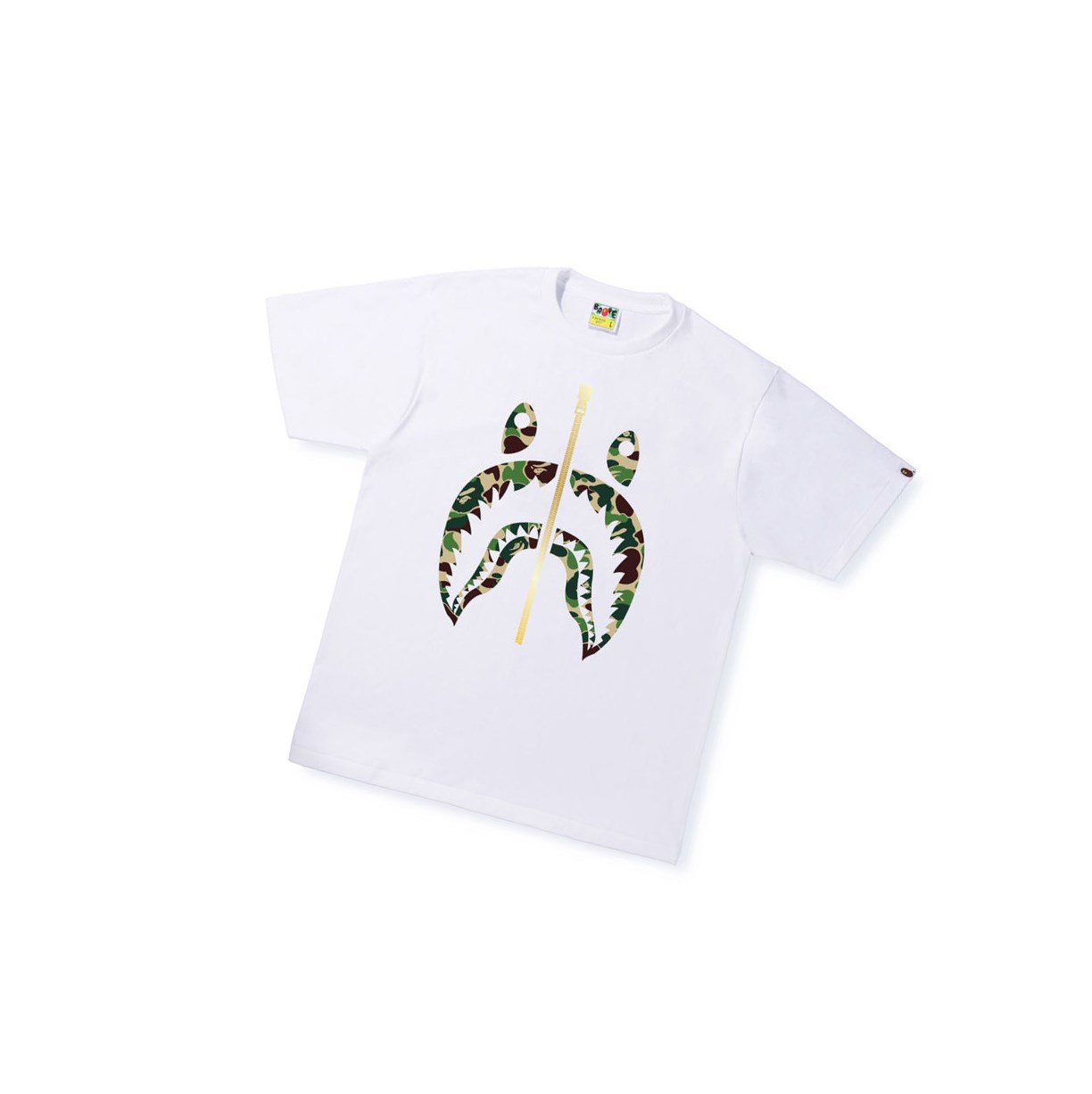 Tricko A BATHING APE Bape Abc Camo Shark Tee Kratke Sleeve Panske Biele | 5382-OGTWU