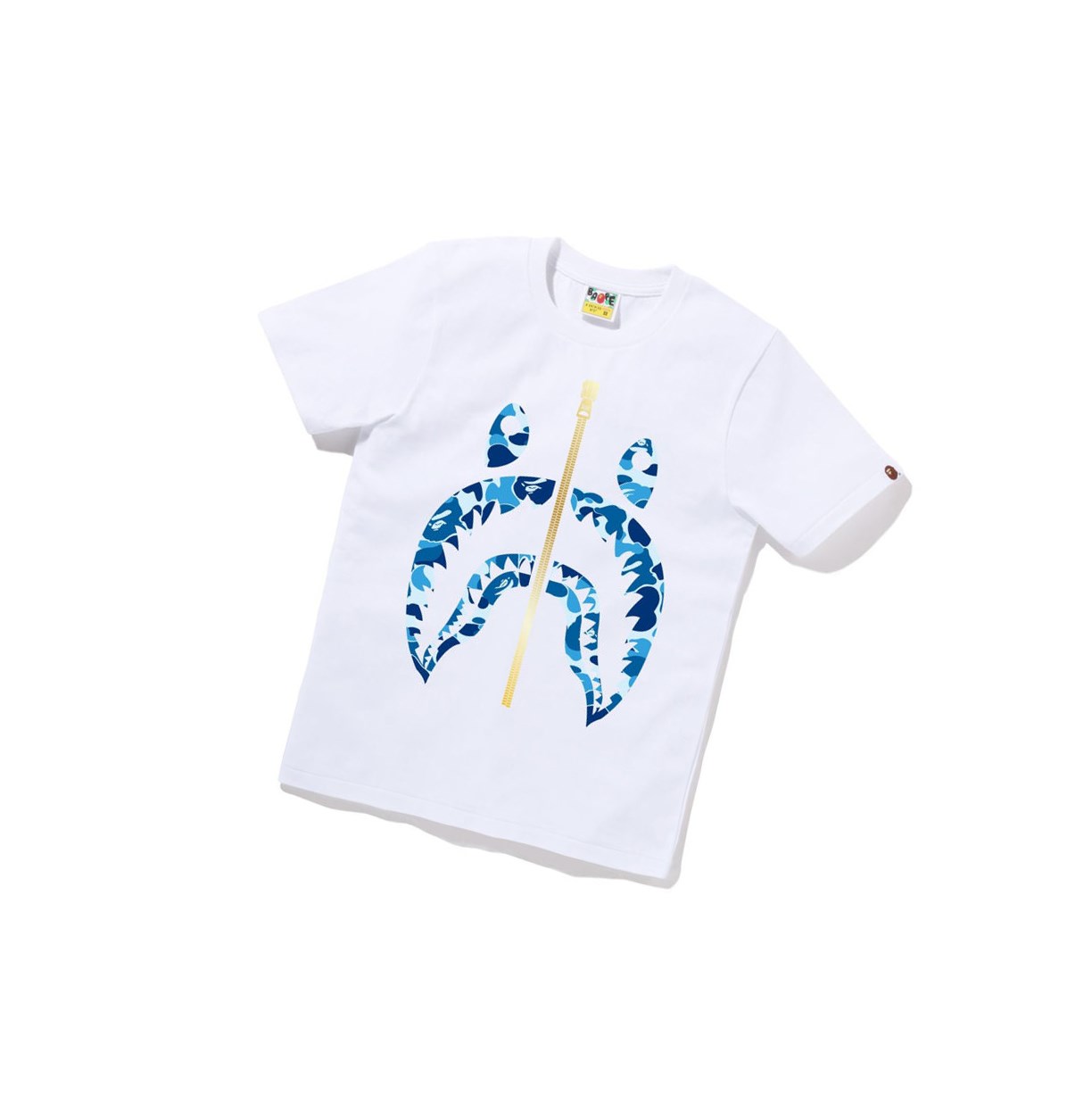 Tricko A BATHING APE Bape Abc Camo Shark Tee Kratke Sleeve Damske Biele | 7210-JYUXO