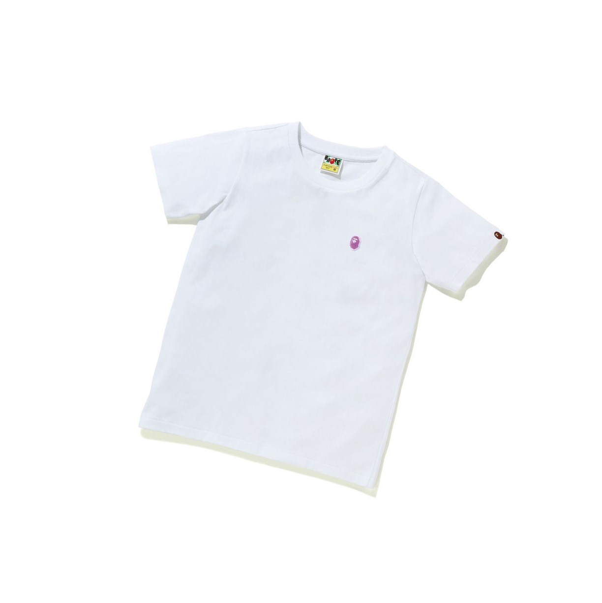 Tricko A BATHING APE Bape Ape Head One Point Tee #4 Kratke Sleeve Damske Biele | 2783-WVYSN