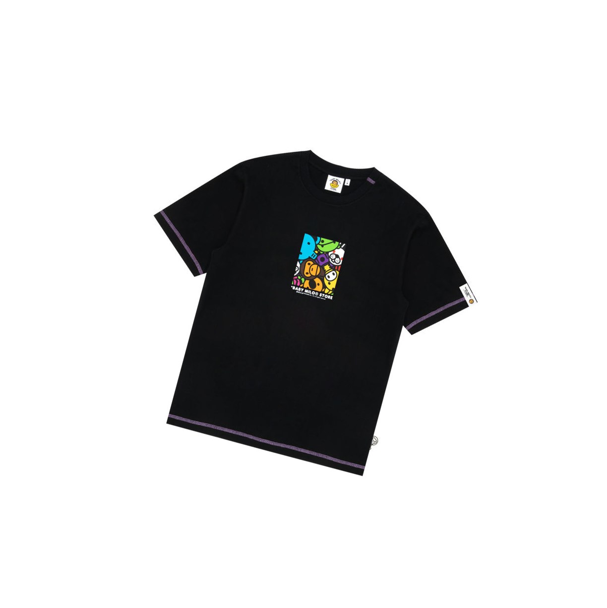 Tricko A BATHING APE Bape Baby Milo Box Logo Print Tee Kratke Sleeve Panske Čierne | 4792-UWYKI