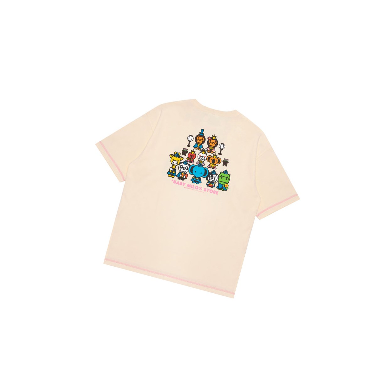 Tricko A BATHING APE Bape Baby Milo Boxy Fit Tee Kratke Sleeve Damske Biele | 9053-OHTQM