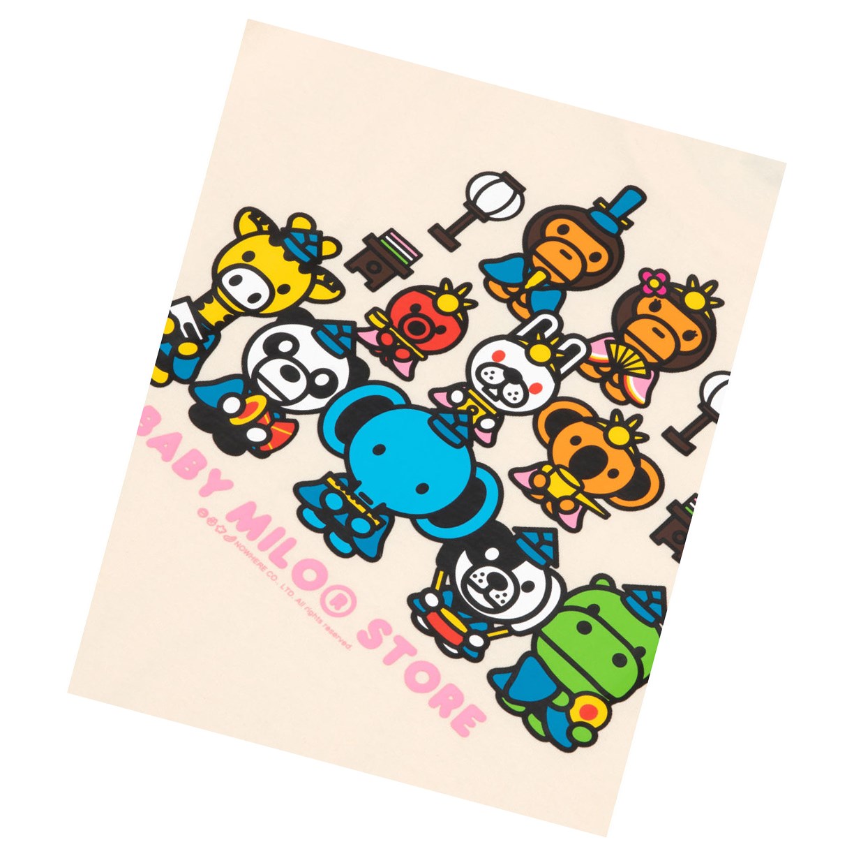 Tricko A BATHING APE Bape Baby Milo Boxy Fit Tee Kratke Sleeve Damske Biele | 9053-OHTQM