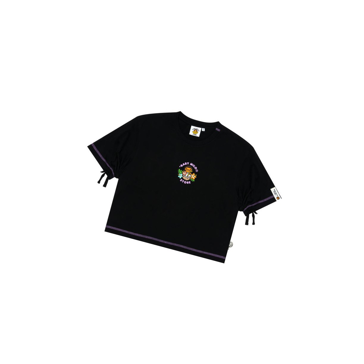 Tricko A BATHING APE Bape Baby Milo Cropped Fit Tee Kratke Sleeve Damske Čierne | 3206-GXVOI
