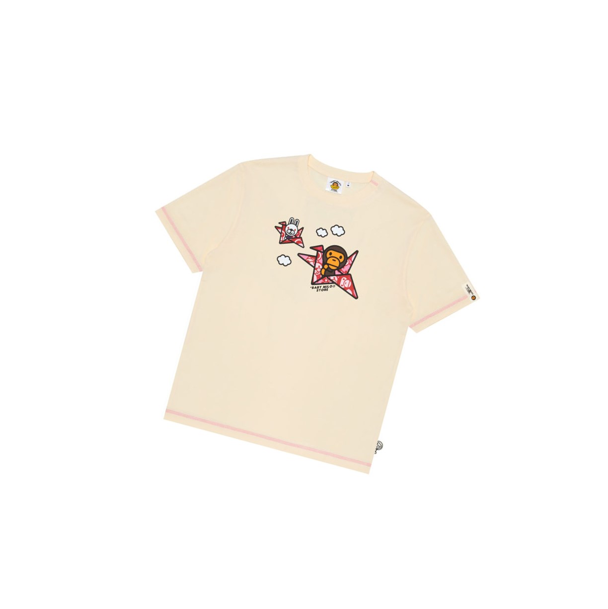 Tricko A BATHING APE Bape Baby Milo Print Tee Kratke Sleeve Panske Krém | 2980-DVQYU