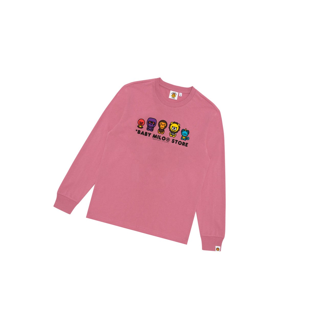 Tricko A BATHING APE Bape Baby Milo Tee Long Sleeve Panske Ruzove | 6093-YMGBJ