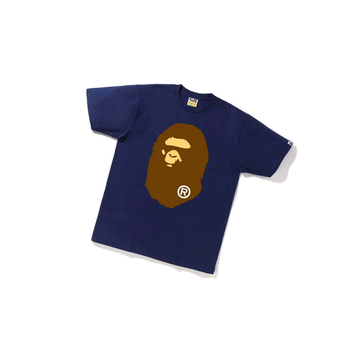 Tricko A BATHING APE Bape Big Ape Head Tee Kratke Sleeve Panske Námornícka Modrá Modre | 7456-HLJRZ