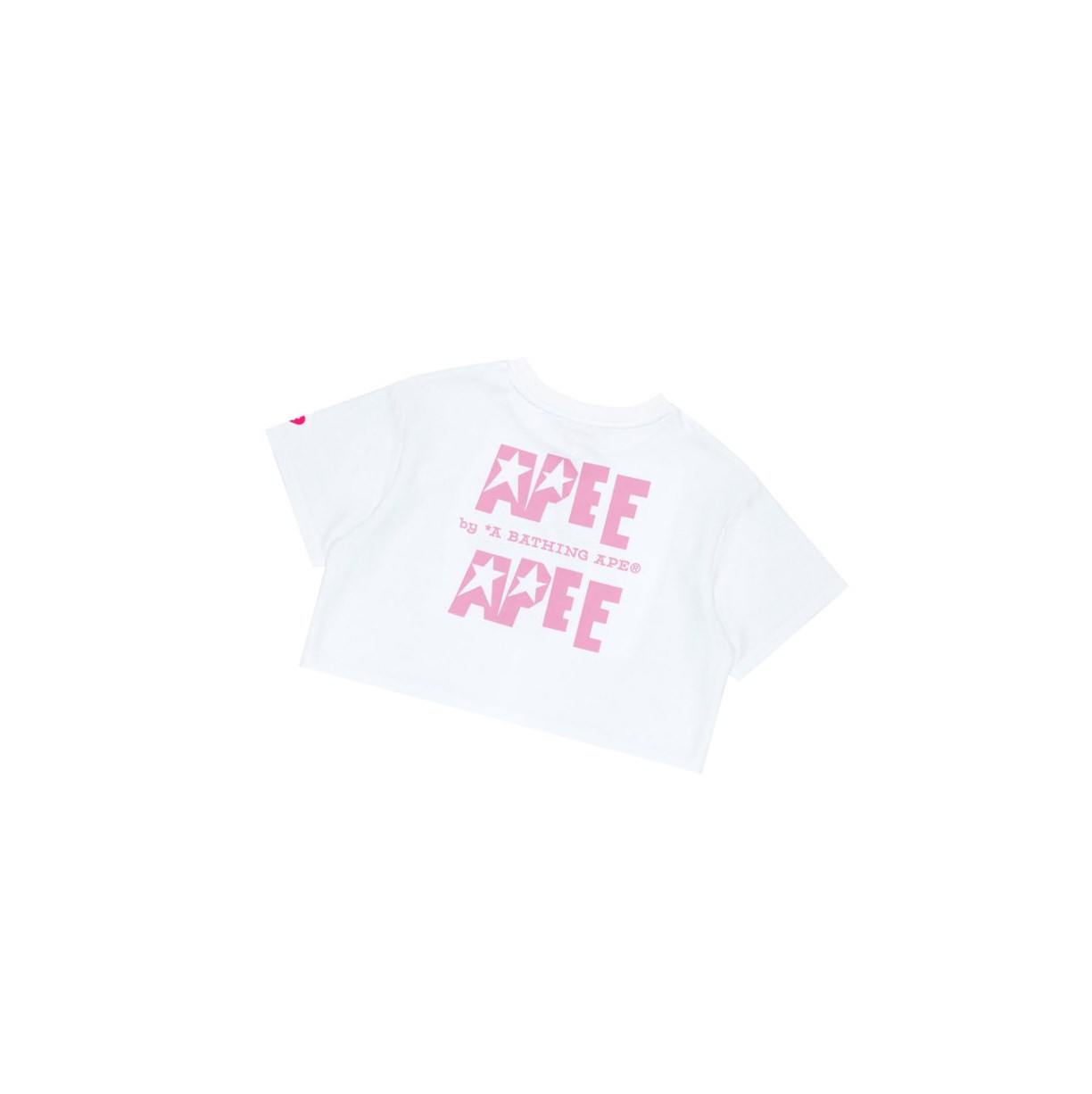 Tricko A BATHING APE Bape Double Logo Cropped Tee Kratke Sleeve Damske Biele | 1920-GLCRD