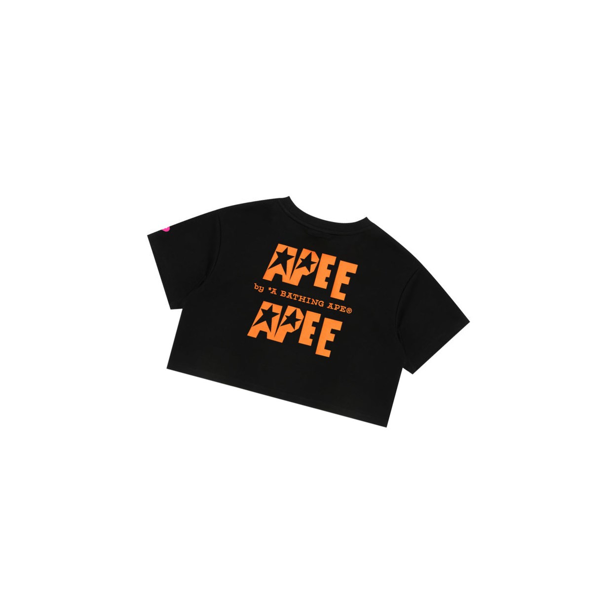 Tricko A BATHING APE Bape Double Logo Cropped Tee Kratke Sleeve Damske Čierne | 5467-SOEAG
