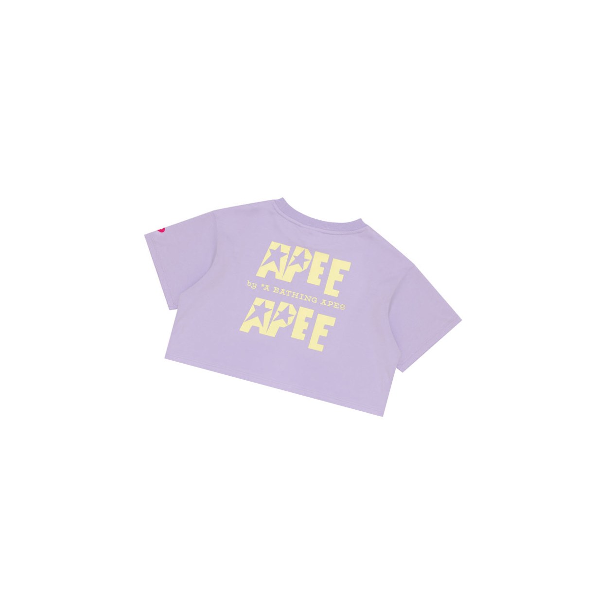 Tricko A BATHING APE Bape Double Logo Cropped Tee Kratke Sleeve Damske Pastel Lilac | 8063-SCWME