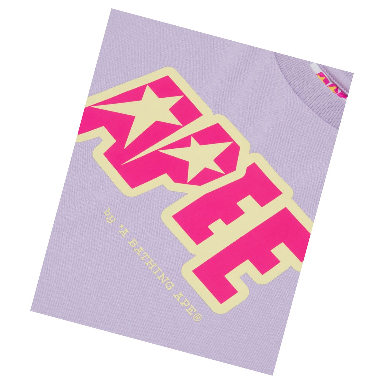 Tricko A BATHING APE Bape Double Logo Cropped Tee Kratke Sleeve Damske Pastel Lilac | 8063-SCWME