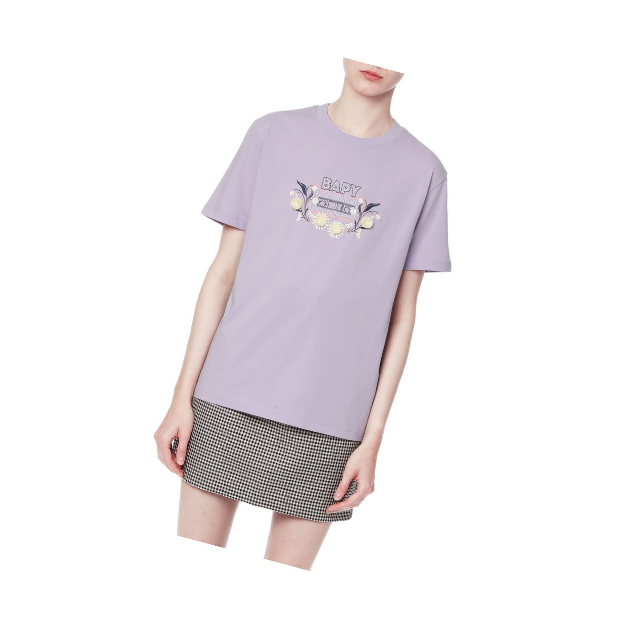 Tricko A BATHING APE Bape Embellished Tee Kratke Sleeve Damske Pastel Lilac | 7534-LJXKH