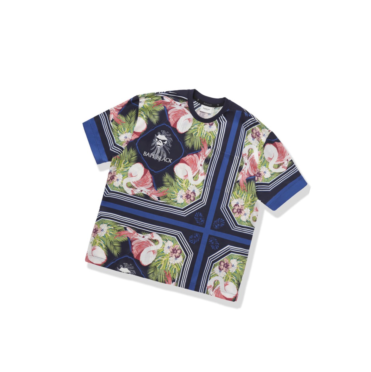 Tricko A BATHING APE Bape Floral Print Ape Head Tee Kratke Sleeve Panske Modre | 7293-XVYUT