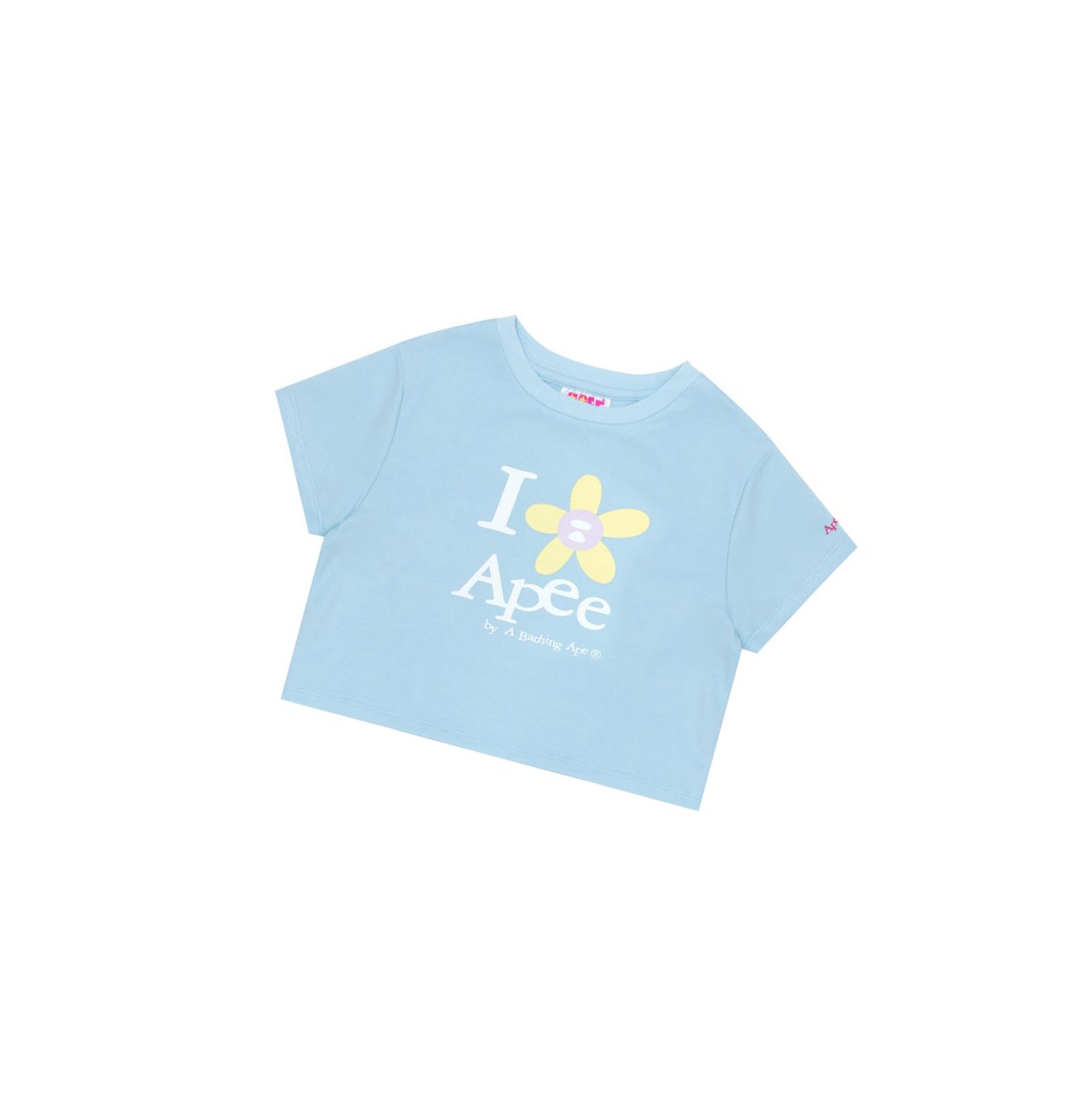Tricko A BATHING APE Bape Flower Cropped Tee Kratke Sleeve Damske Modre | 0396-DACFO