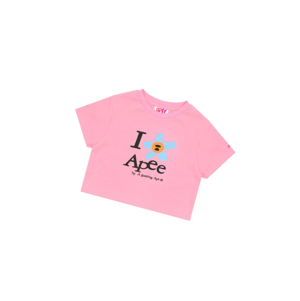 Tricko A BATHING APE Bape Flower Cropped Tee Kratke Sleeve Damske Ruzove | 6187-OUWDS