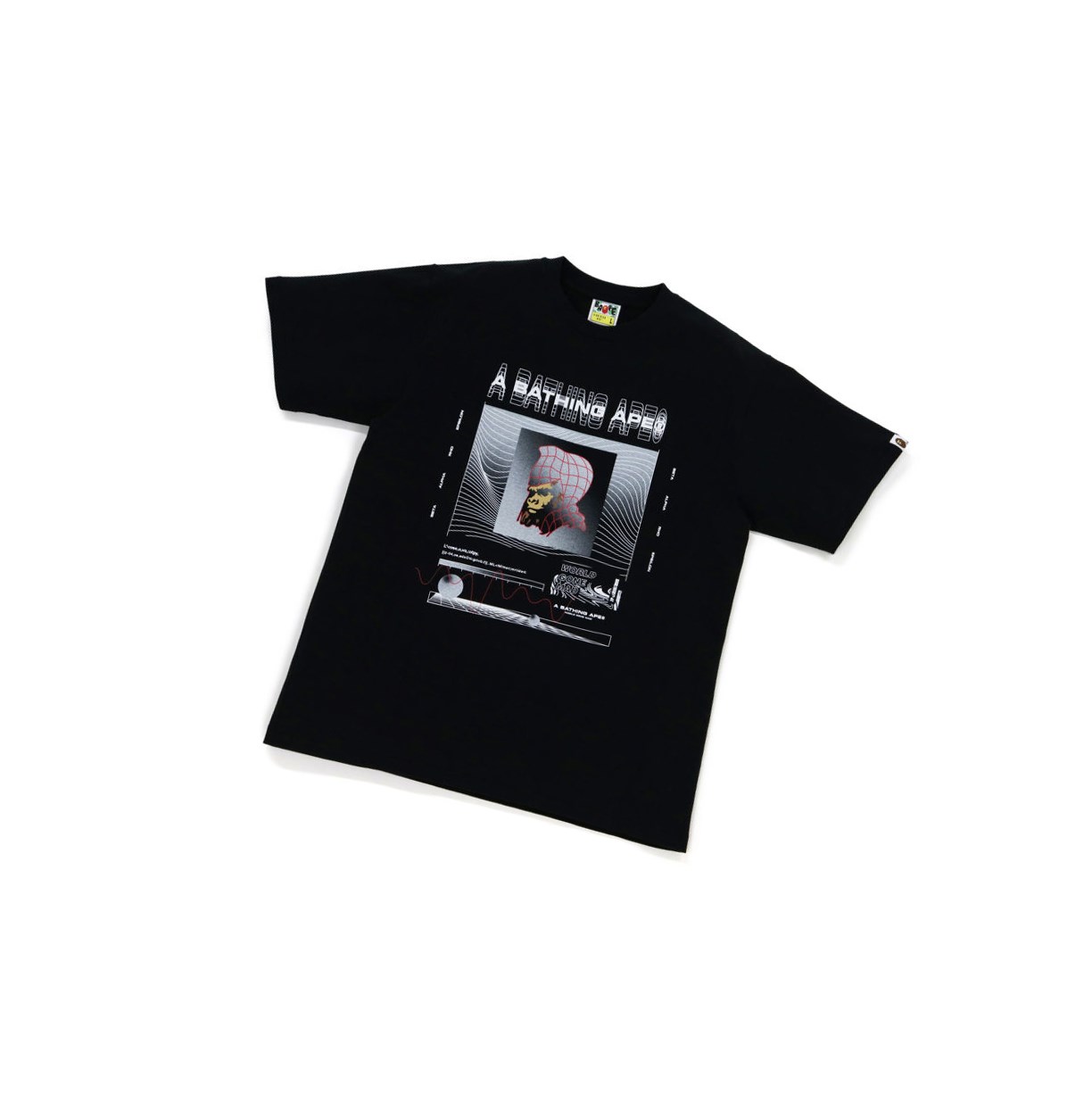 Tricko A BATHING APE Bape General Tee Kratke Sleeve Panske Čierne | 8952-FZRPD