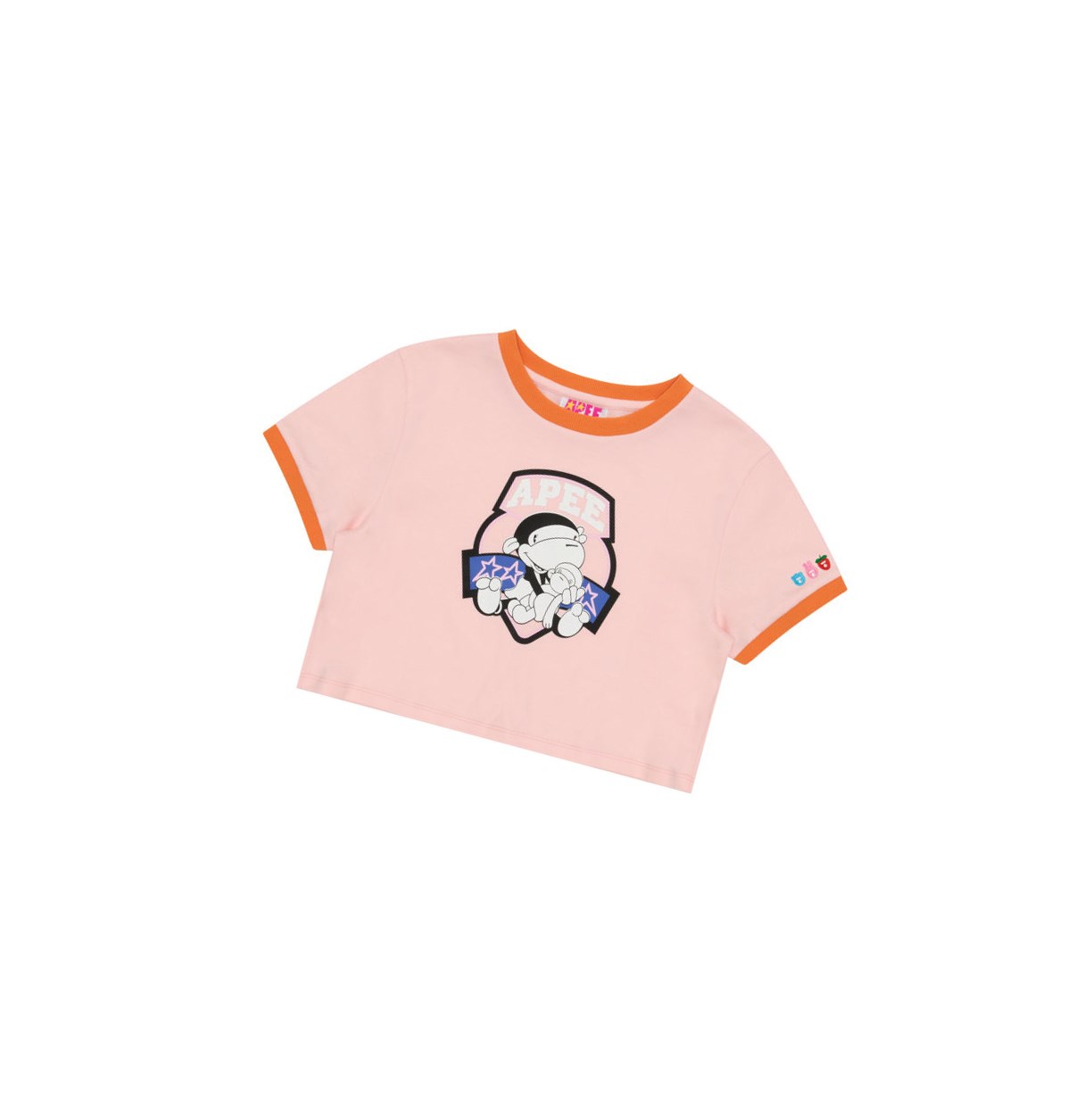Tricko A BATHING APE Bape Graphic Cropped Tee Kratke Sleeve Damske Ruzove | 2613-KBNDE