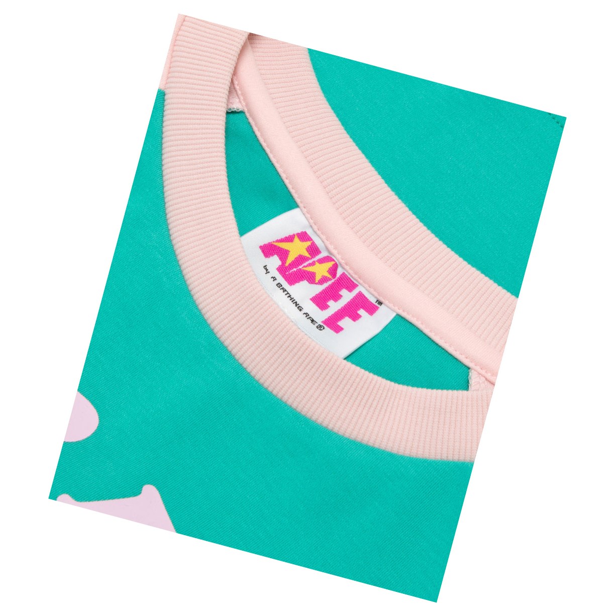 Tricko A BATHING APE Bape Graphic Long Sleeve Raglan Tee Long Sleeve Damske Ruzove | 3278-TVDBE