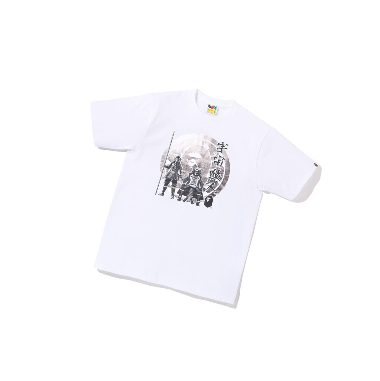 Tricko A BATHING APE Bape Kabuto Tee Kratke Sleeve Panske Biele | 5931-OYWDU