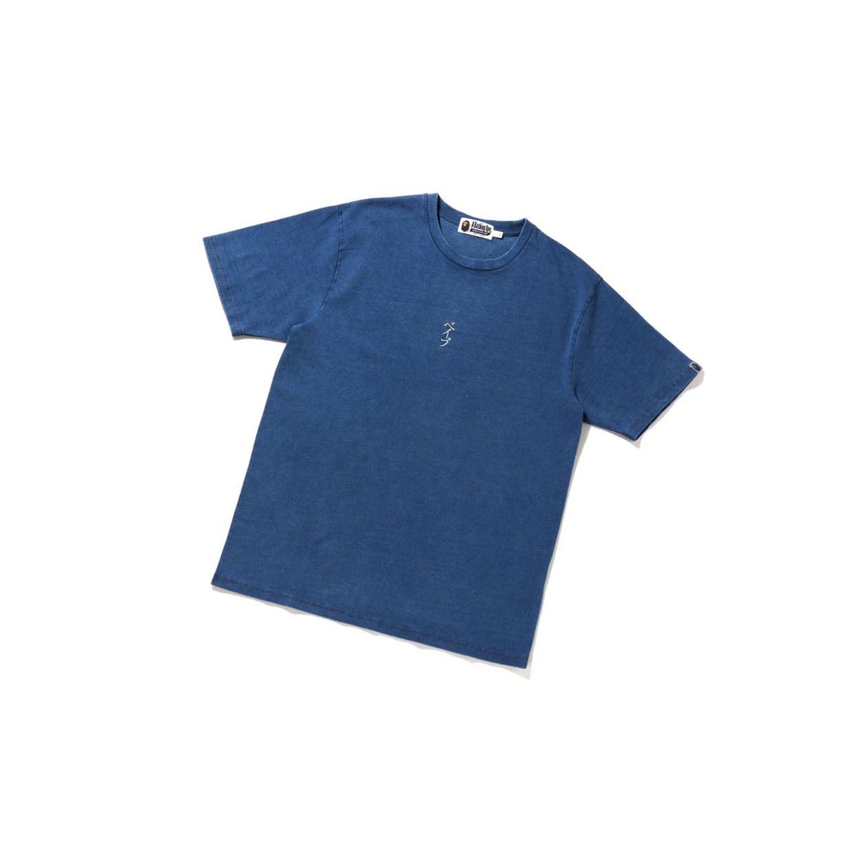 Tricko A BATHING APE Bape Kamon Tee Kratke Sleeve Panske Modre | 7059-WXTZI