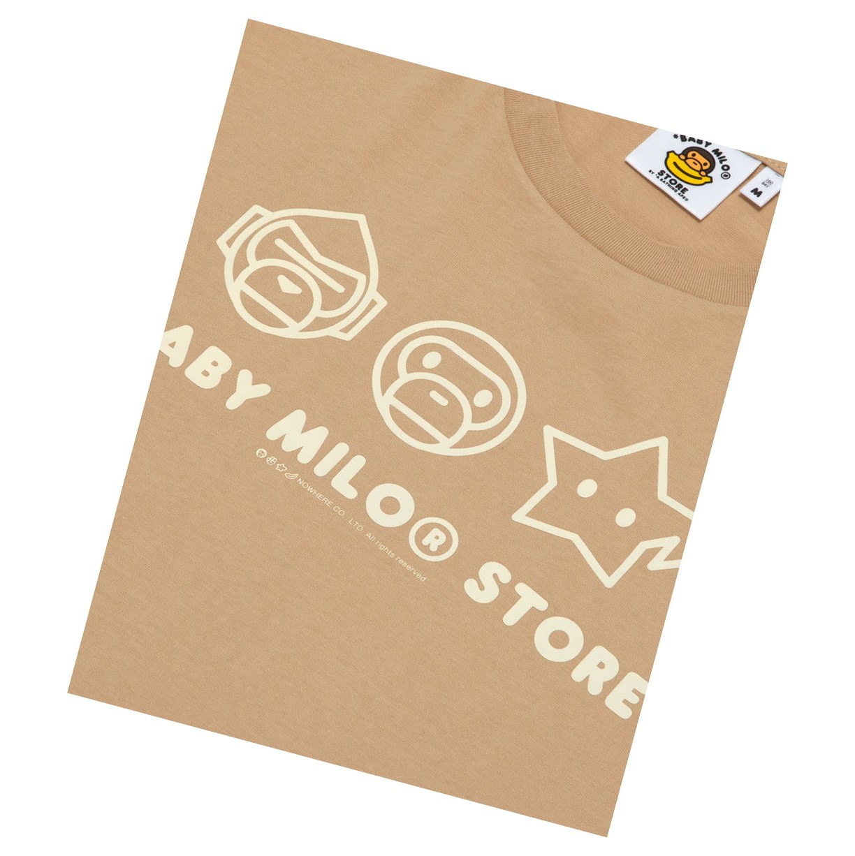Tricko A BATHING APE Bape Logo Crop Fit Tee Kratke Sleeve Damske Béžové | 8063-BNFQJ
