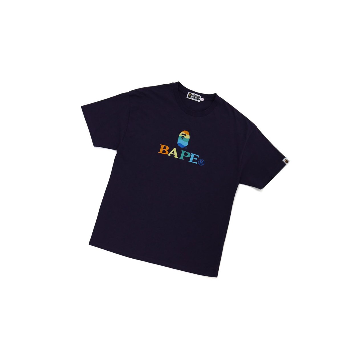 Tricko A BATHING APE Bape Logo Embroidery Tee Kratke Sleeve Damske Nachový | 0716-XJBLT