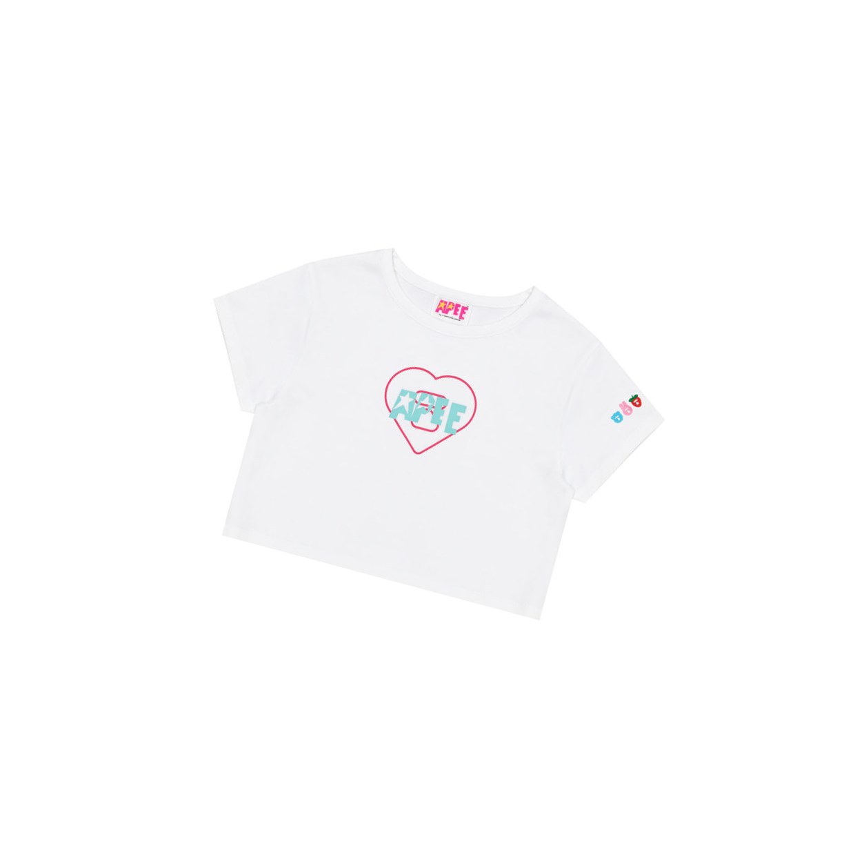 Tricko A BATHING APE Bape Logo Printed Slim Cut Tee Kratke Sleeve Damske Biele | 3920-UKHTE