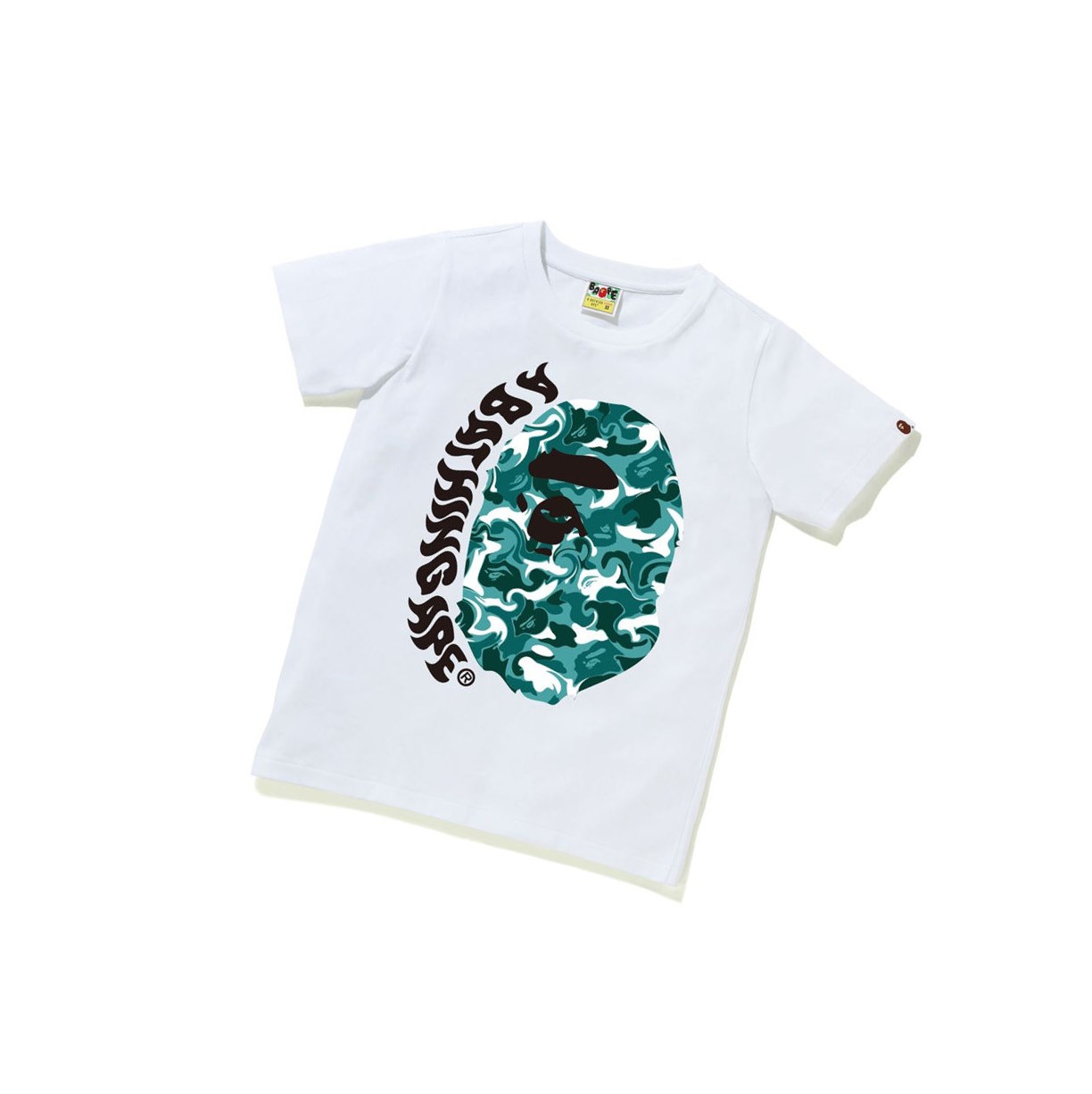 Tricko A BATHING APE Bape Marble Camo Ape Head Tee Kratke Sleeve Damske Biele | 2017-CUITY