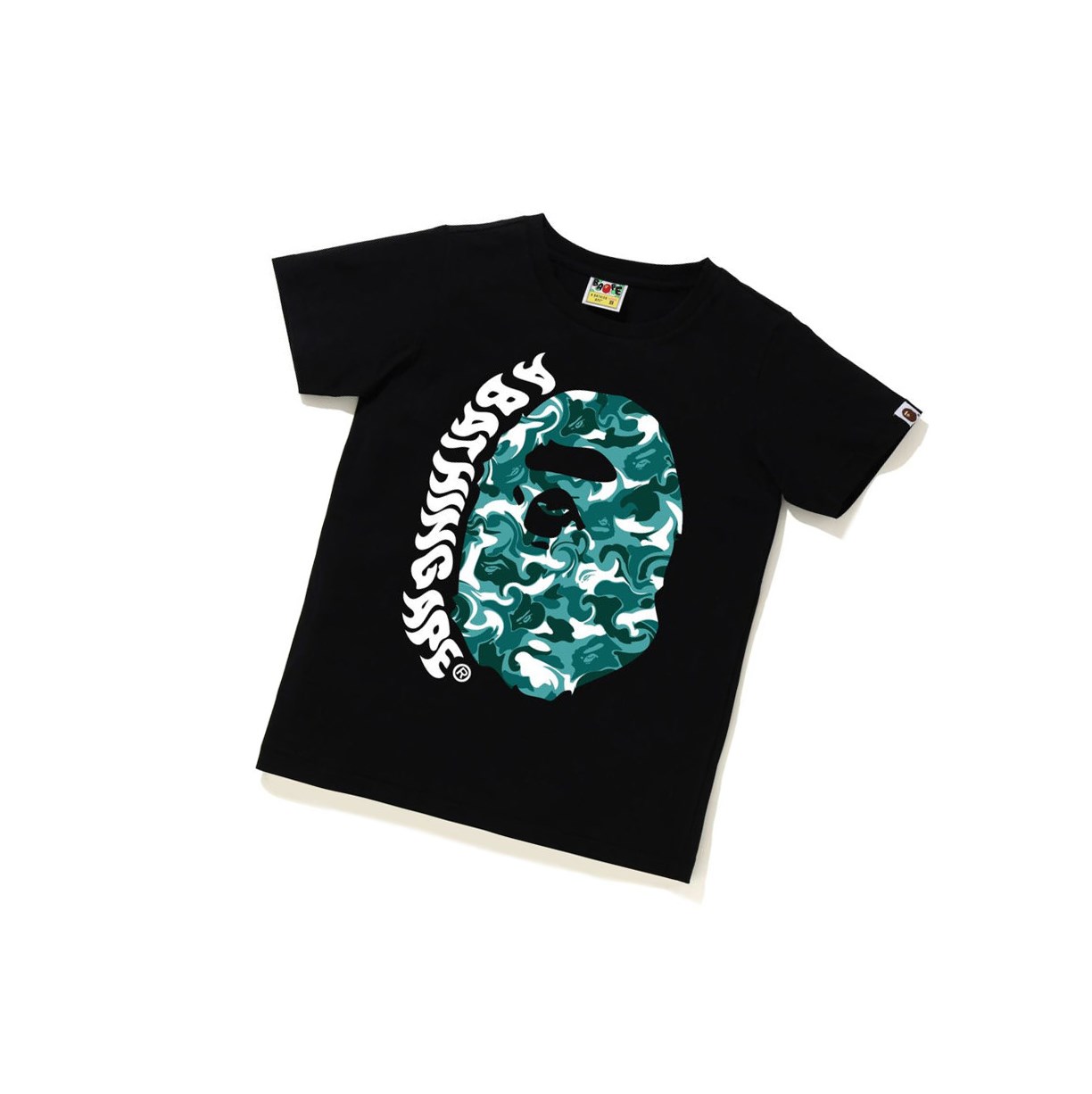 Tricko A BATHING APE Bape Marble Camo Ape Head Tee Kratke Sleeve Damske Čierne | 2810-ULXRN