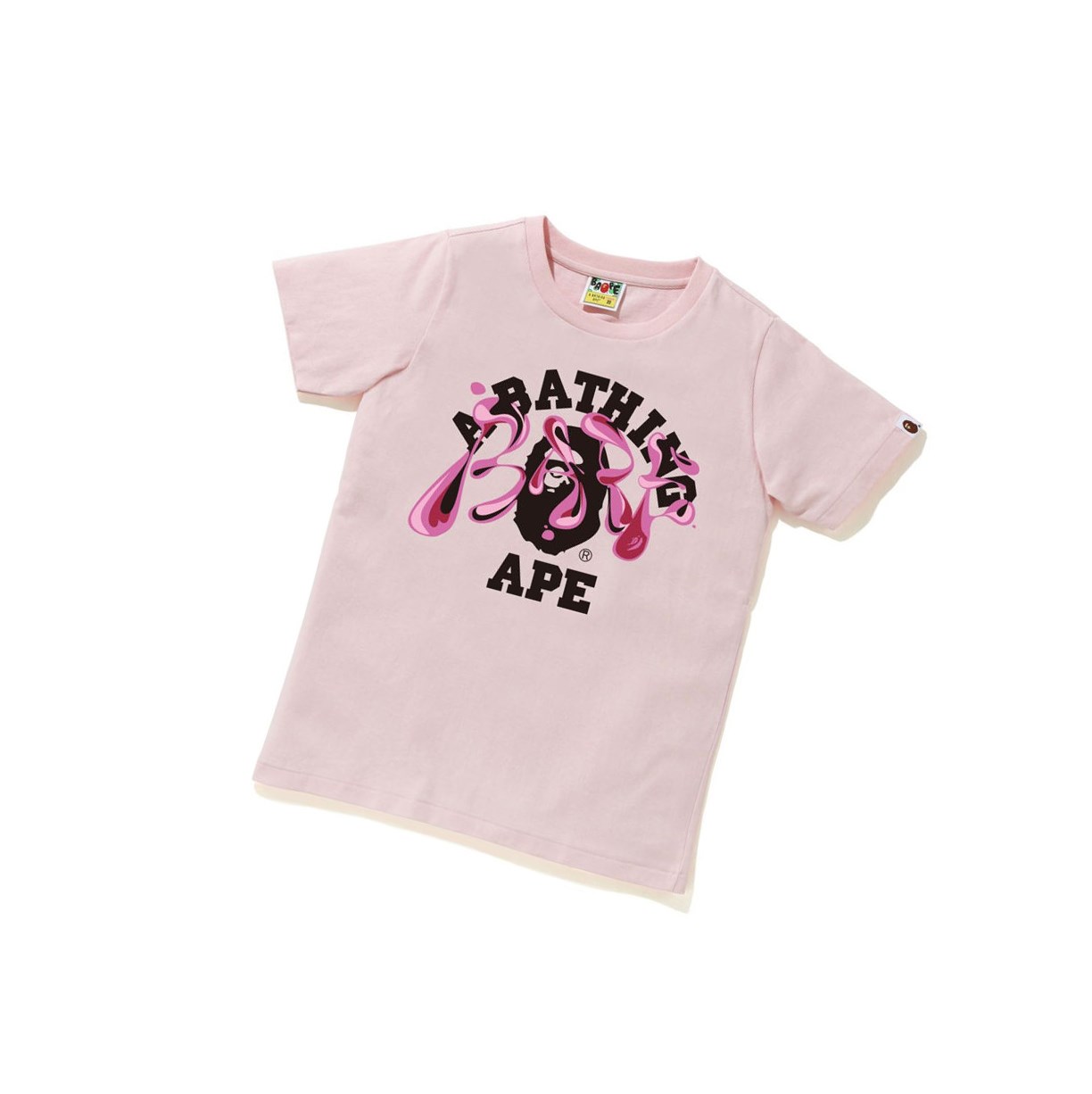 Tricko A BATHING APE Bape Marble Camo Liquid College Tee Kratke Sleeve Damske Ruzove | 6521-HMQZJ