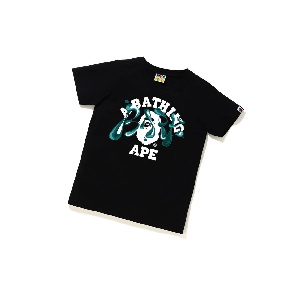 Tricko A BATHING APE Bape Marble Camo Liquid College Tee Kratke Sleeve Damske Čierne | 9346-MAUTF