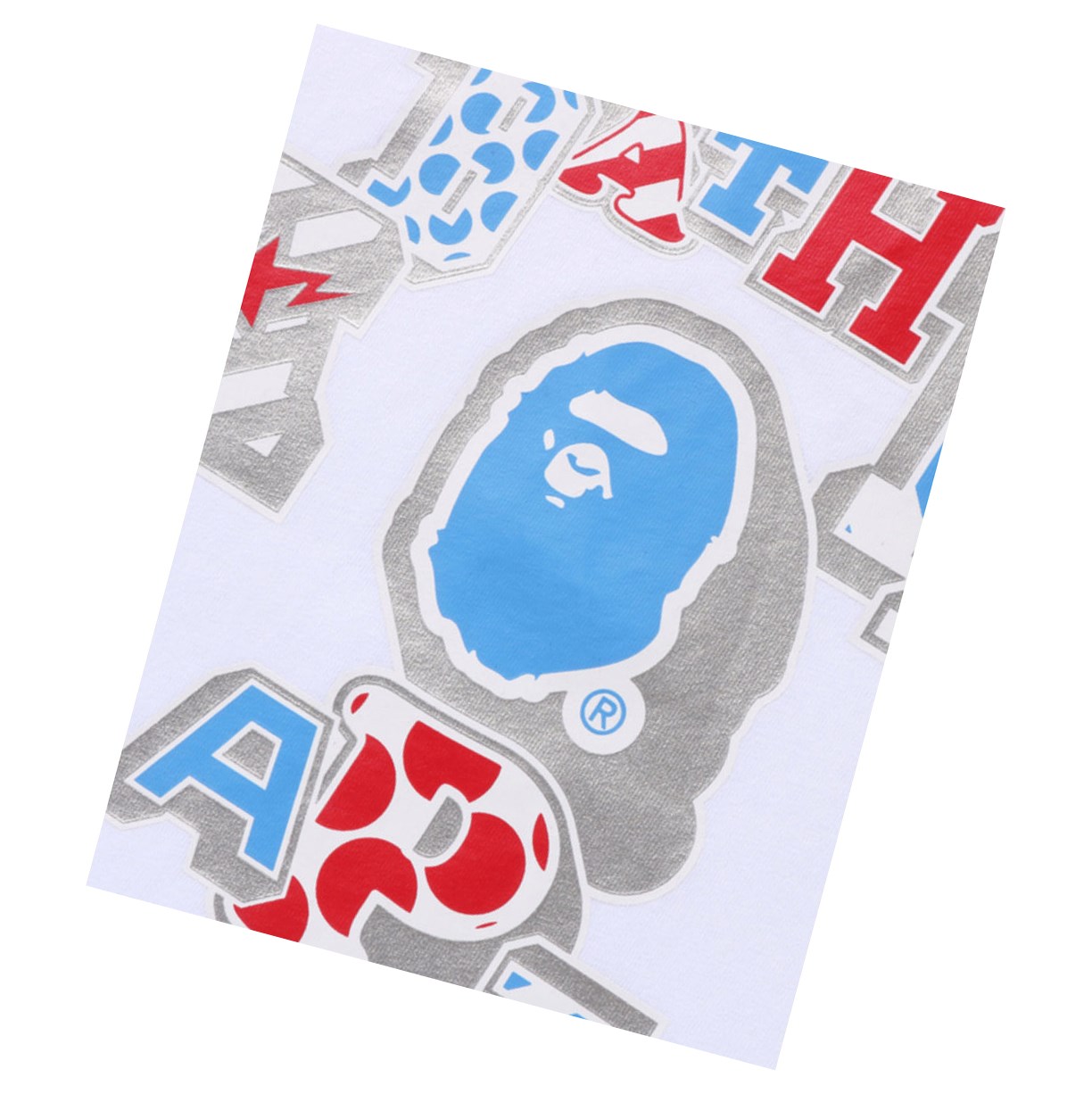 Tricko A BATHING APE Bape Mix Patched College Tee Kratke Sleeve Damske Biele | 4057-UJHNK
