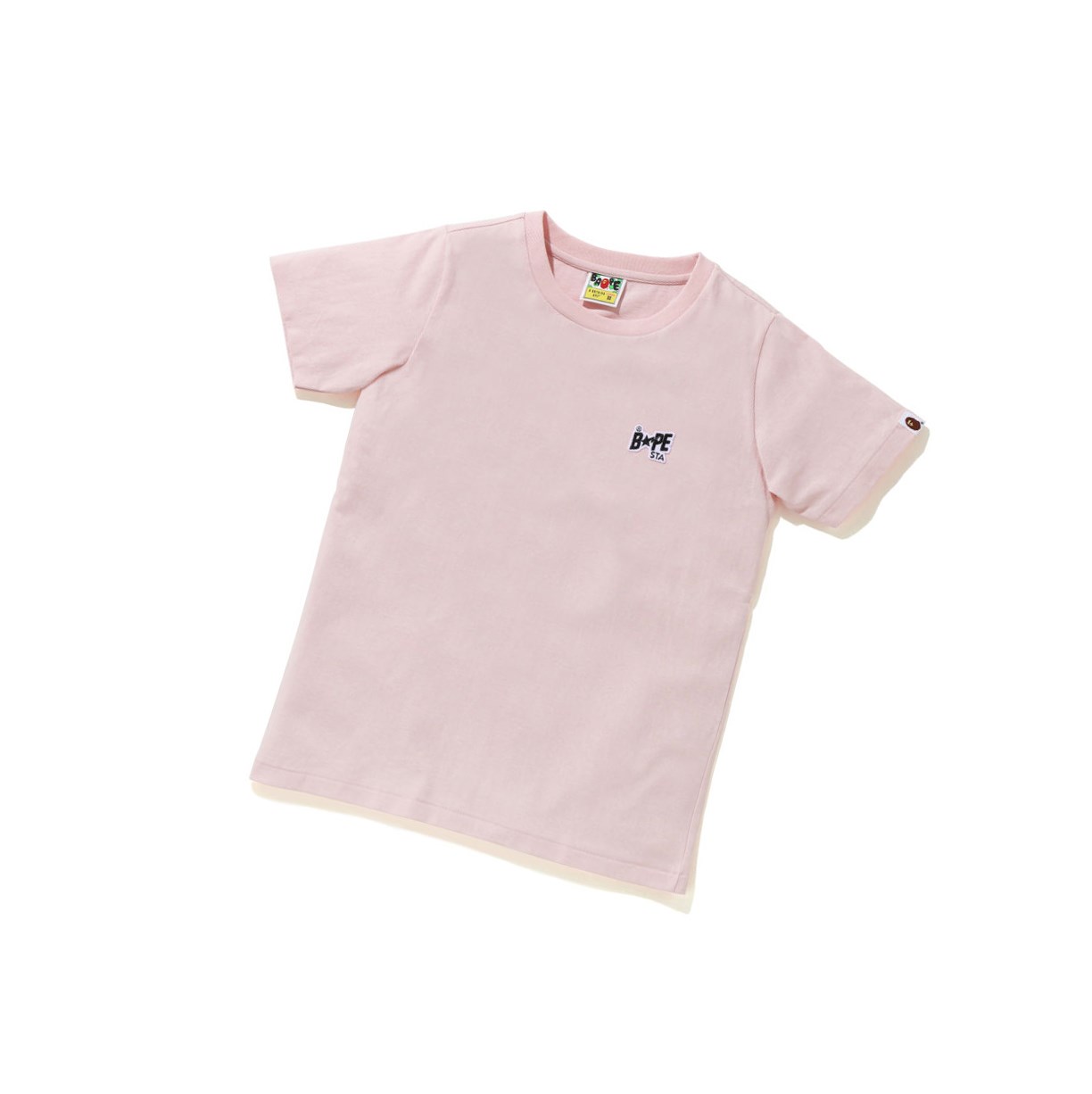 Tricko A BATHING APE Bape Sta Logo One Point Tee Kratke Sleeve Damske Ruzove | 4295-WXNUH