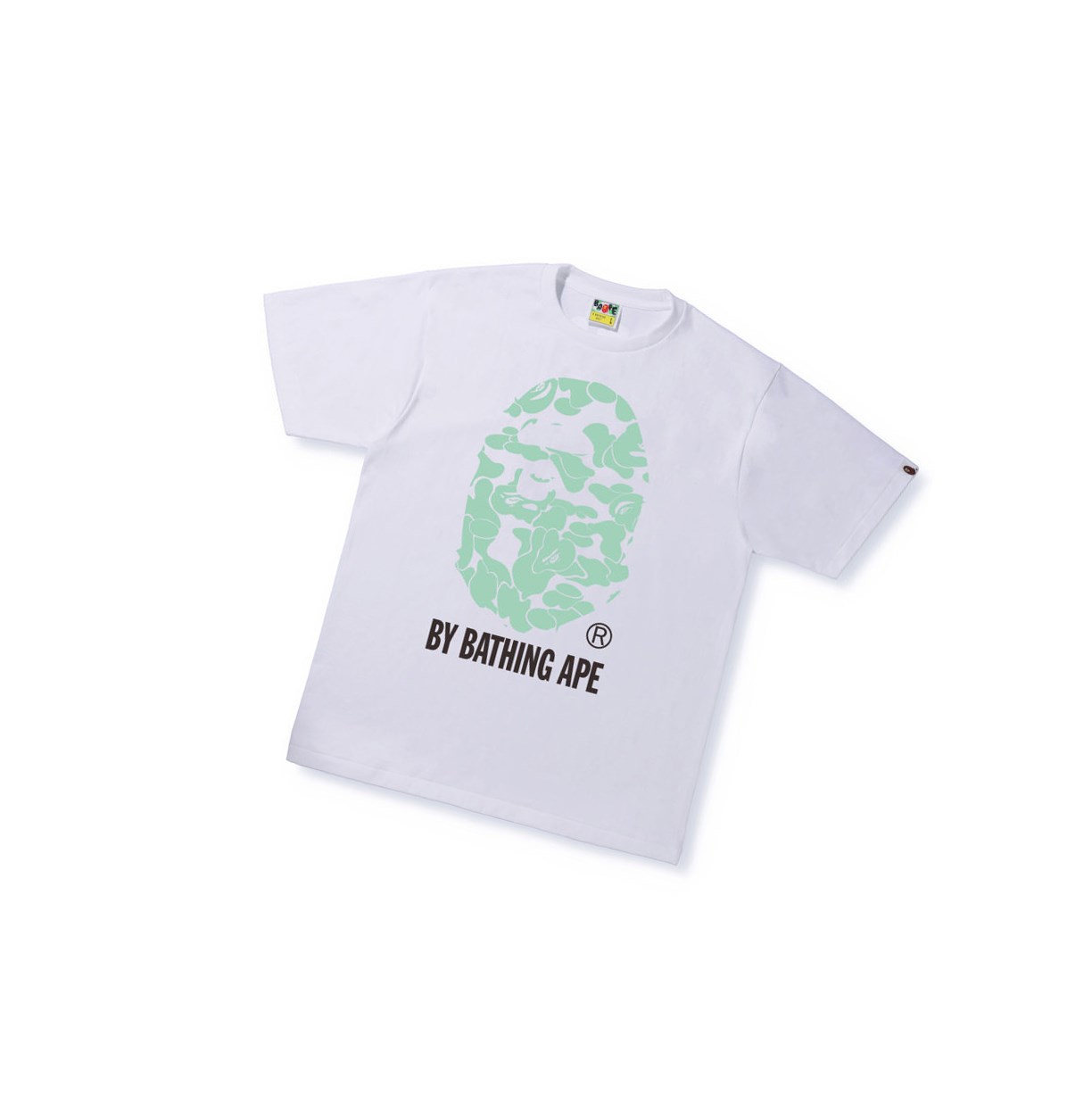 Tricko A BATHING APE Bape Text Code Camo By Bathing Ape Tee Kratke Sleeve Panske Biele | 2493-TMRID