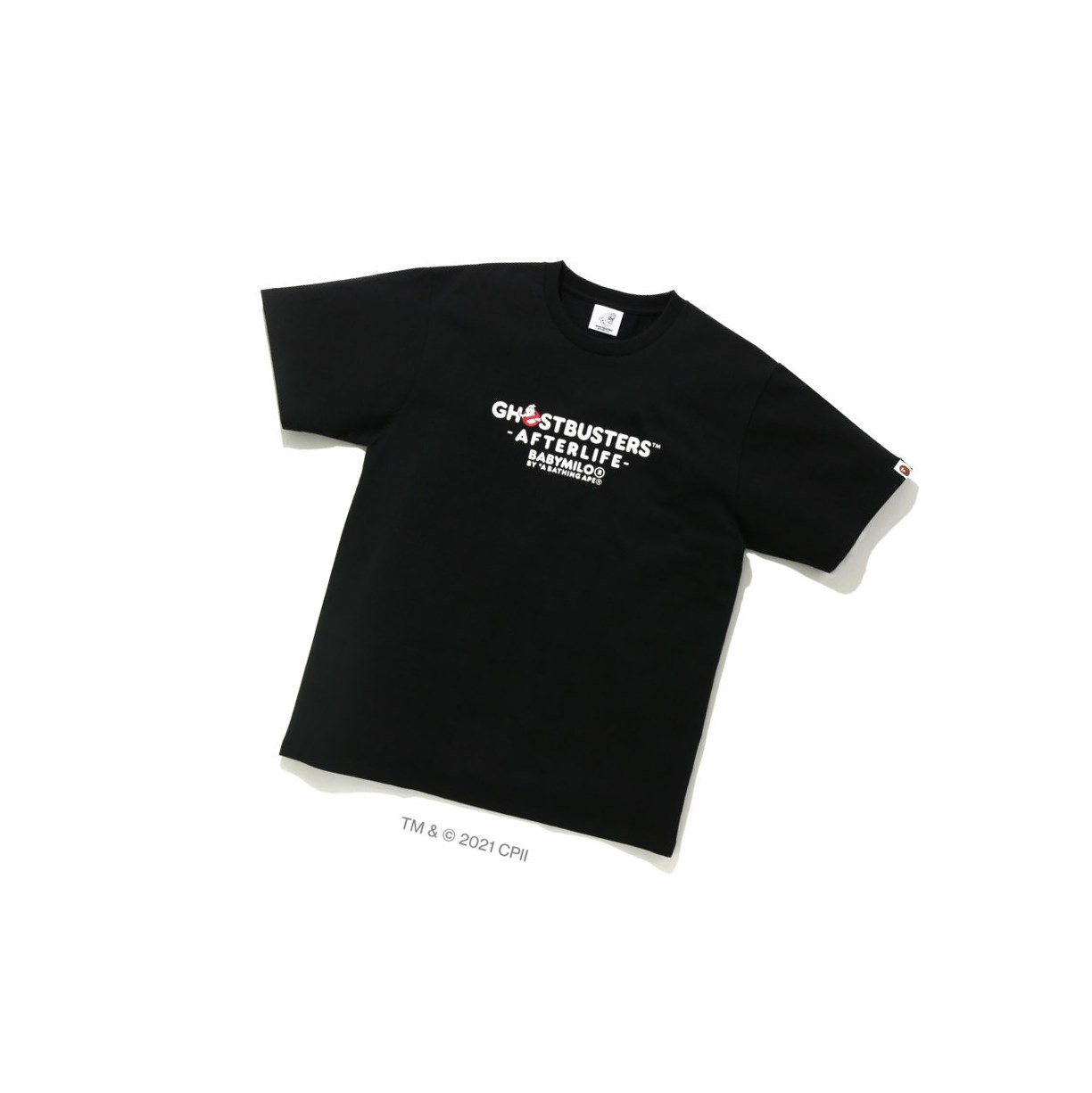 Tricko A BATHING APE Bape X Ghostbusters Baby Milo Tee Kratke Sleeve Panske Čierne | 2830-ADHTW