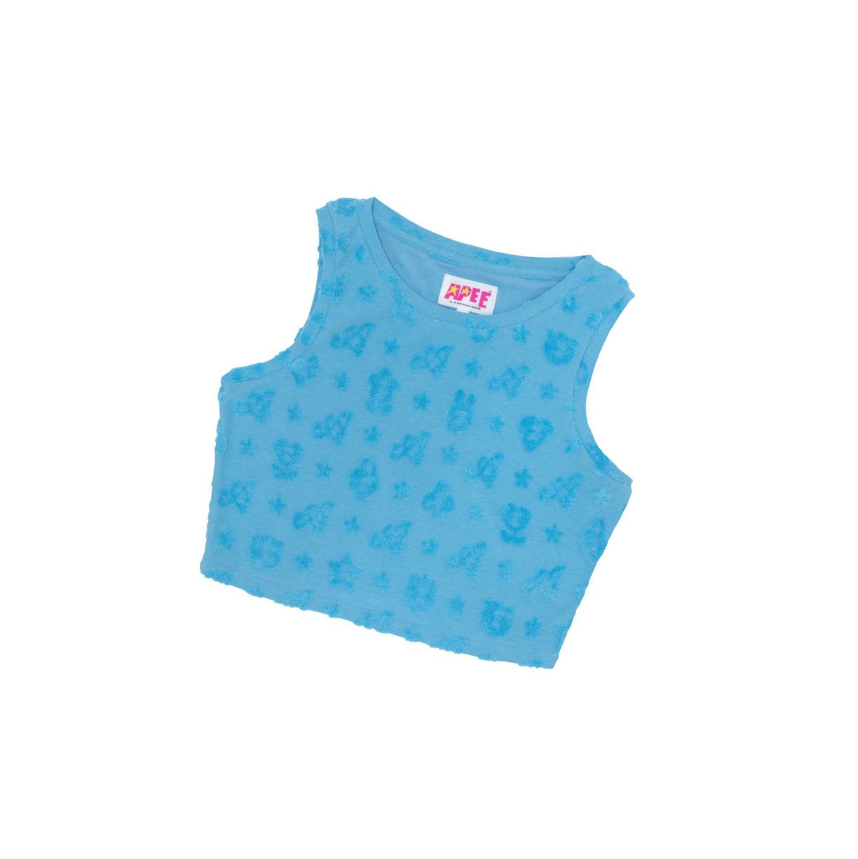 Vesty A BATHING APE Bape Cropped Pattern Damske Svetlo Modre | 0483-NFGBI